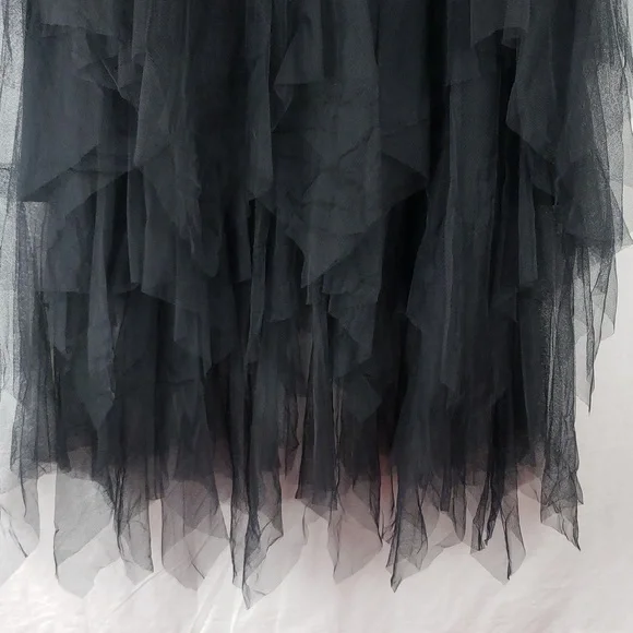 City Chic Women's 14 Black Tiered Tulle Pixie Skirt - Picture 4 of 16